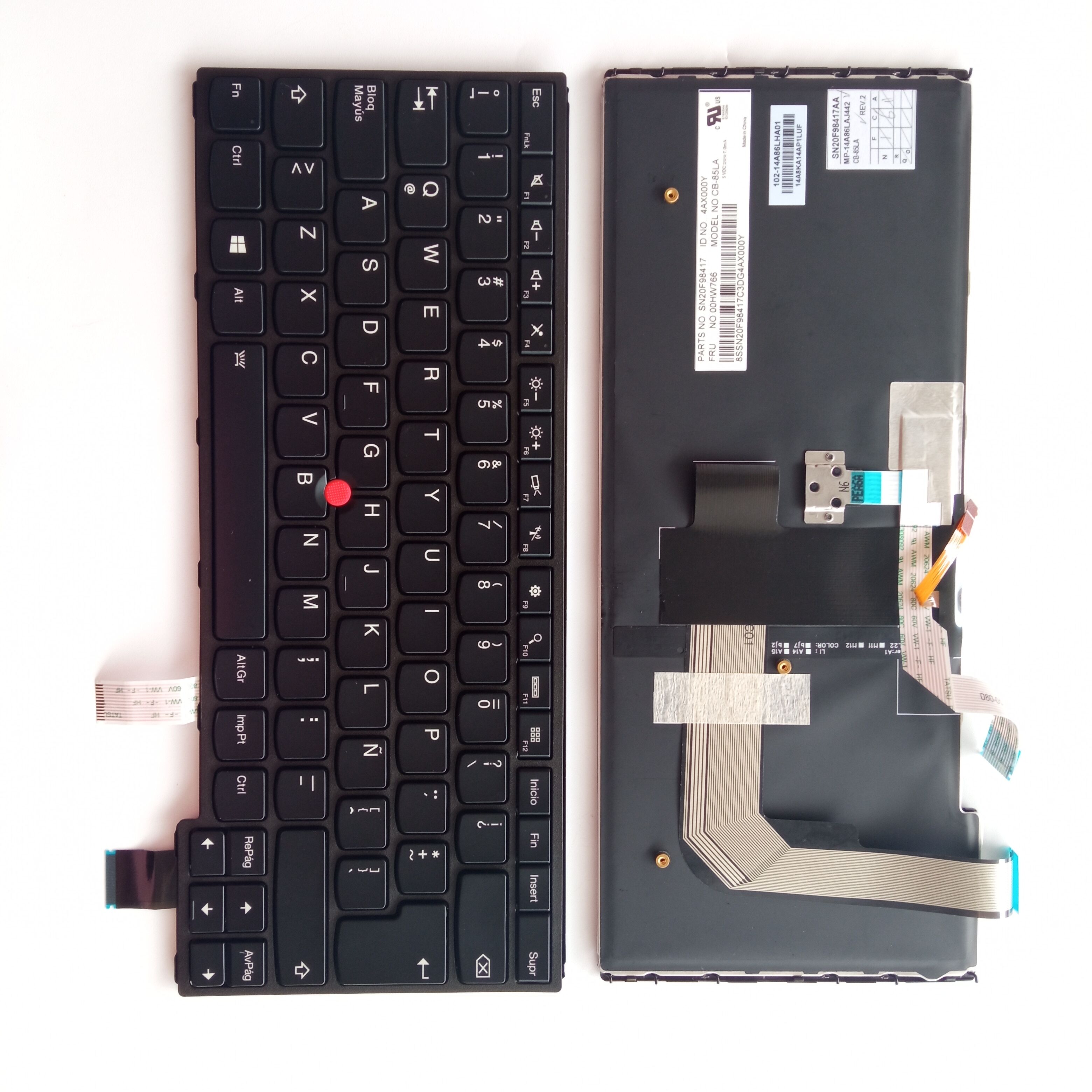 Picture of New Replacement Laptop Keyboard For IBM YOGA14/YOGA460 BLACK FRAME BLACK With Point Backlit LA Layout